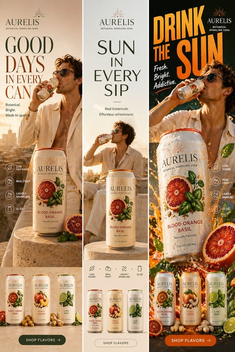 High-Fashion Beverage Campaign Board
